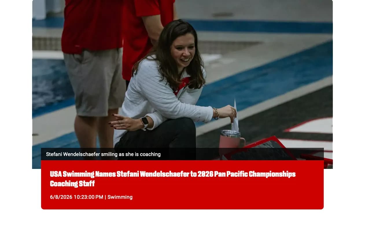 Stefani Wendelschaefer Named to Team USA Pan Pacs Coaching Staff