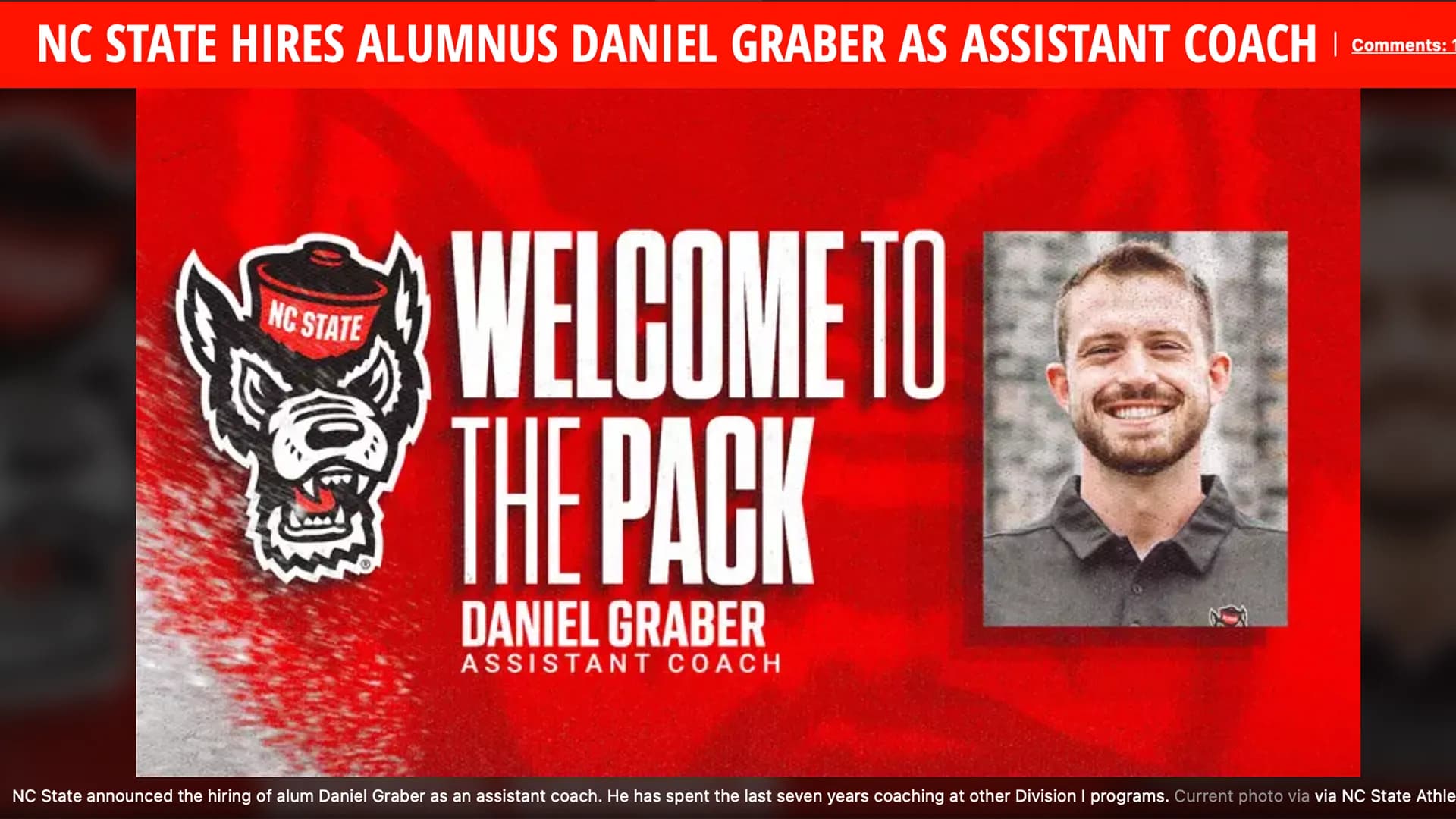 Welcome Home: Wolfpack Alum Daniel Graber Returns as Assistant Coach